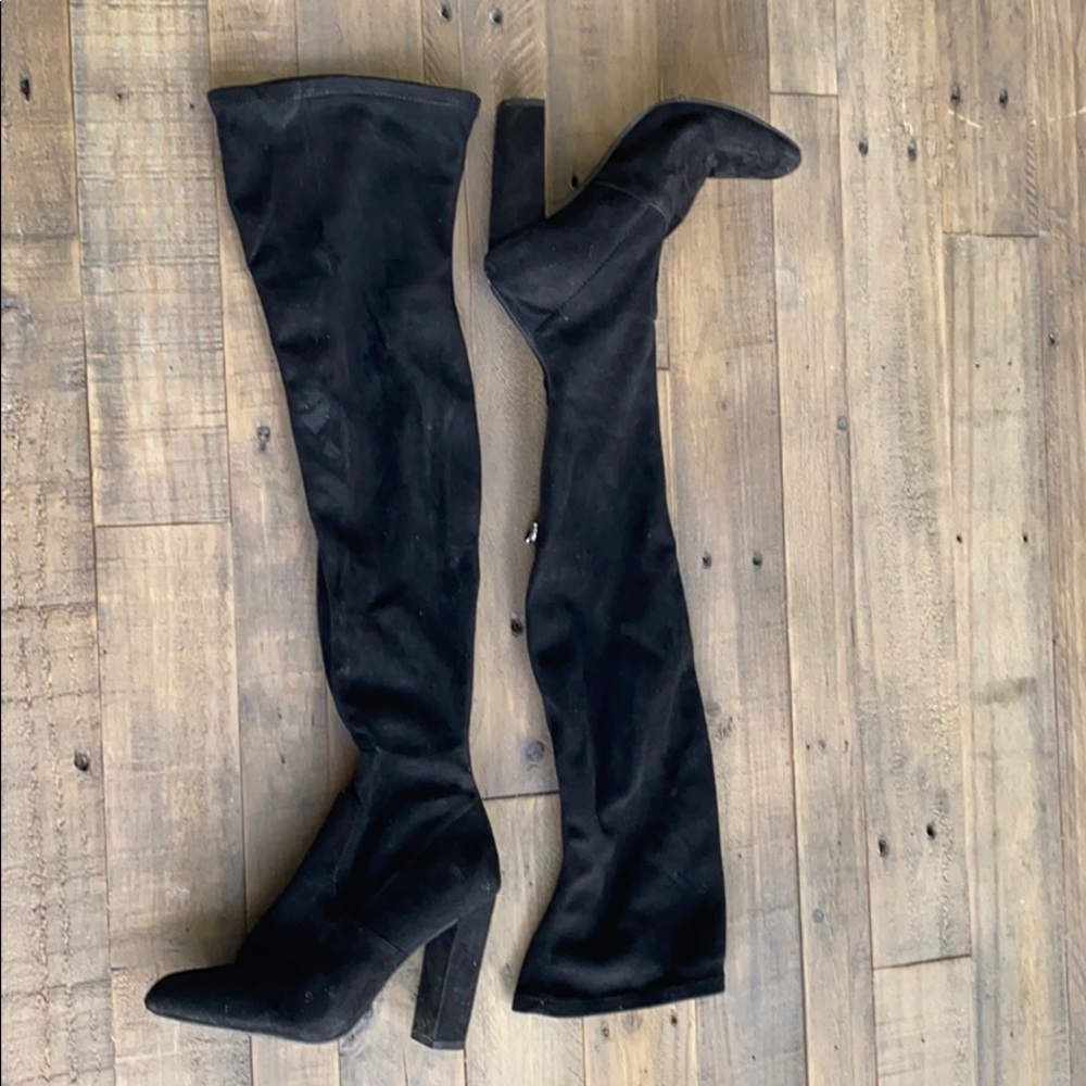 Black over the knee boots